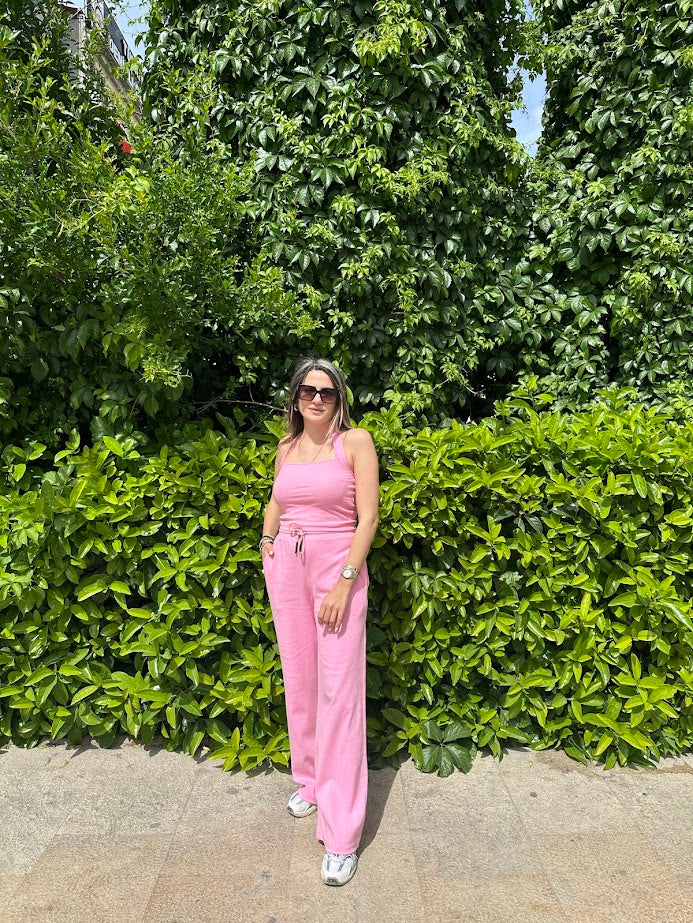 Likralı Pembe Takım