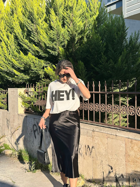 Hey Yazılı T-shirt