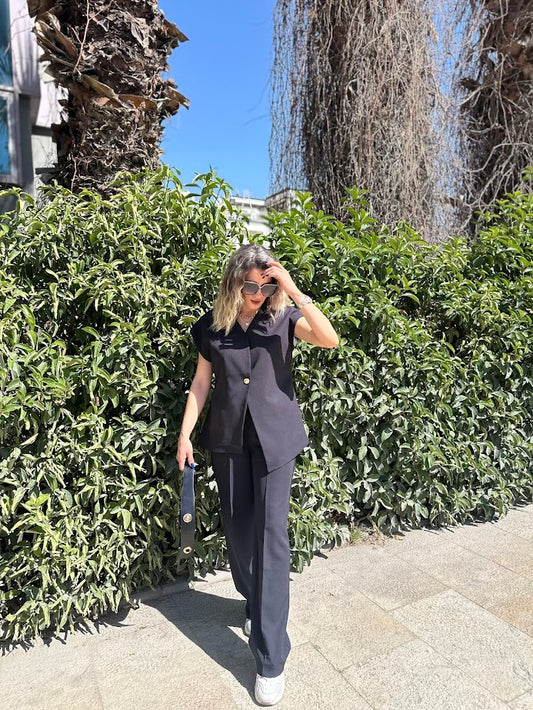 Zara Model Yelekli Takım
