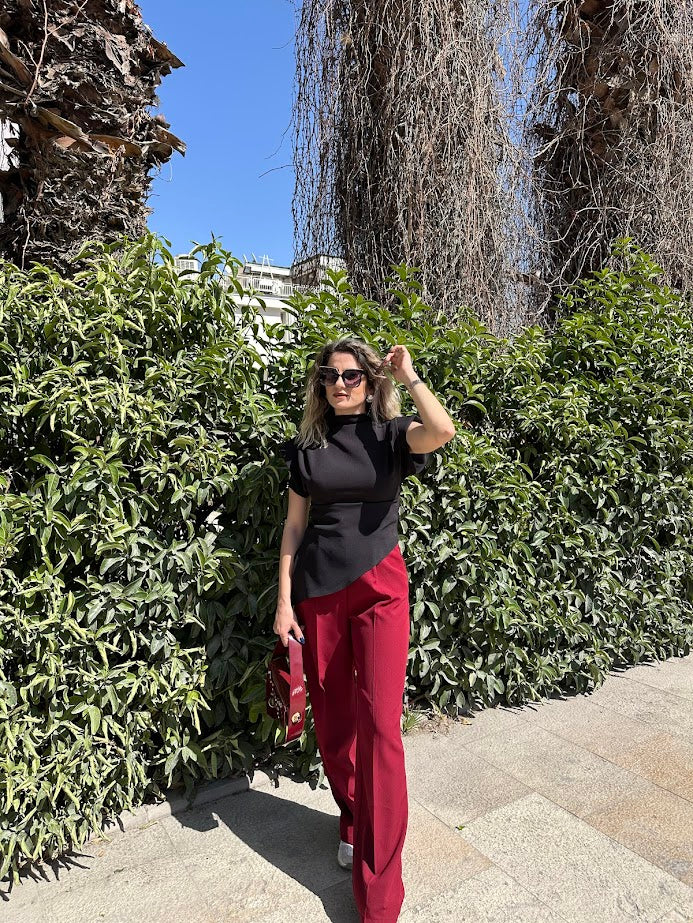 Zara Model Bordo Palazzo