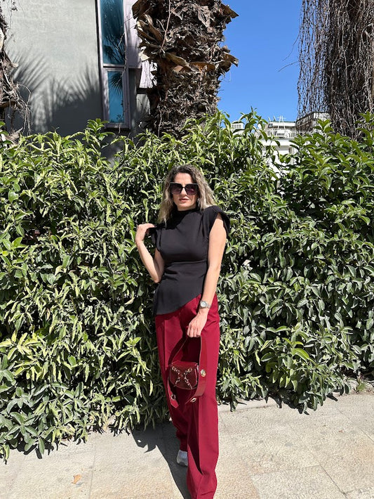 Zara Model Bordo Palazzo