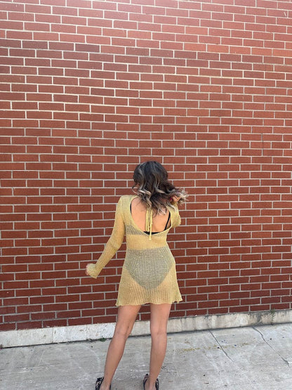 Gold Parlak Beachwear