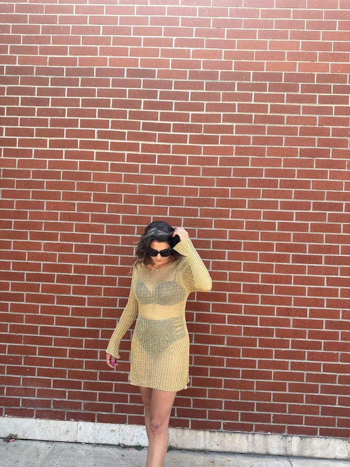 Gold Parlak Beachwear