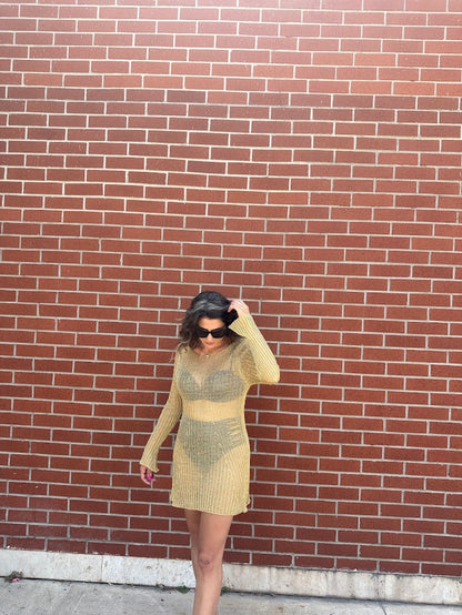 Gold Parlak Beachwear